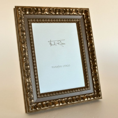 Marco portafoto talla y grafito
