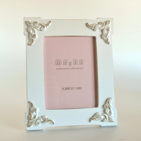 Marco portafotos Isabelino Blanco