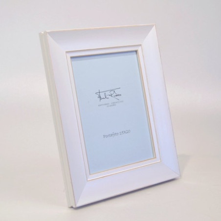 Portafotos madera blanco decapé