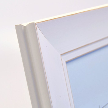 Portafotos madera blanco decapé