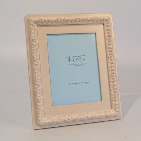 Portafotos Marfil Decapé y Tallado