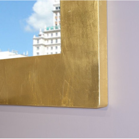 Consola Recibidor Espejo Blanco y Oro