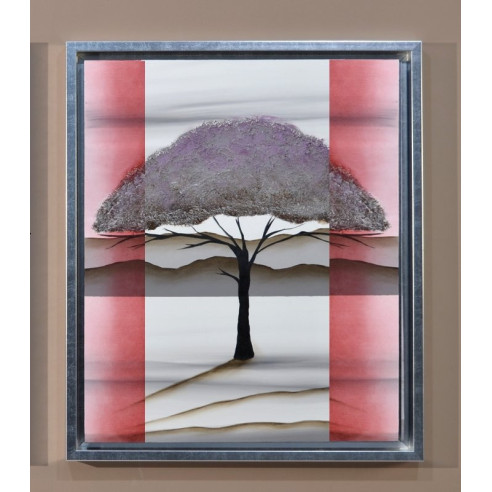 Consola Plata y Blanco 2 cajones