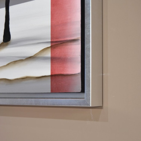 Consola Plata y Blanco 2 cajones