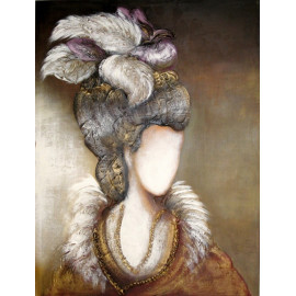 CUADRO DAMA TOCADO MEDIEVO III