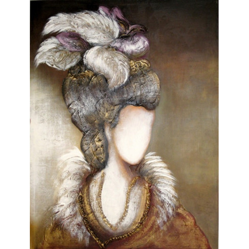 CUADRO DAMA TOCADO MEDIEVO III