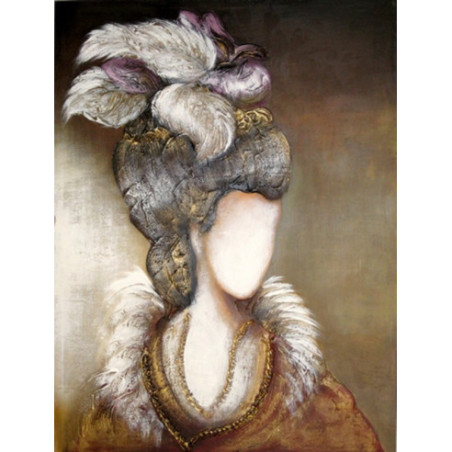 CUADRO DAMA TOCADO MEDIEVO III