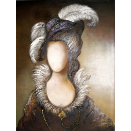 CUADRO DAMA TOCADO MEDIEVO IV