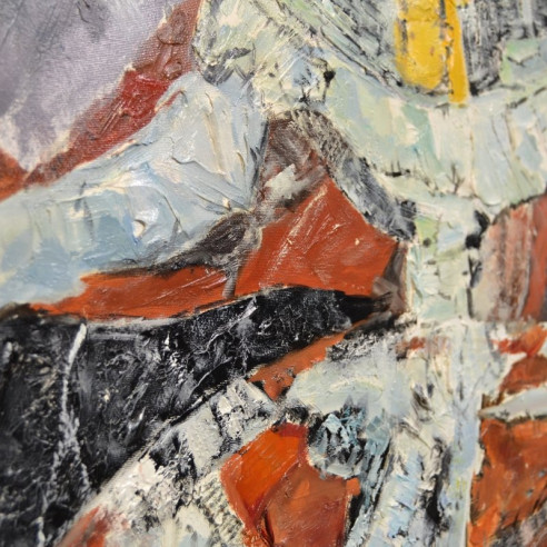 Cuadro grande con menina en rojo