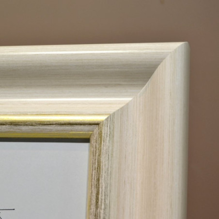 Portafotos 20x25 marfil y oro