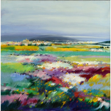 Cuadro con paisaje primaveral