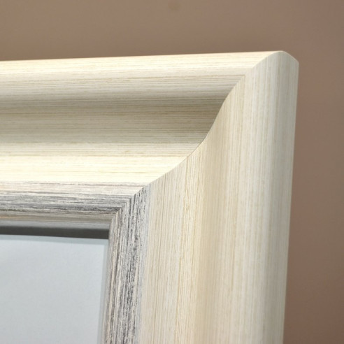 Portafotos 20x25 marfil y plata