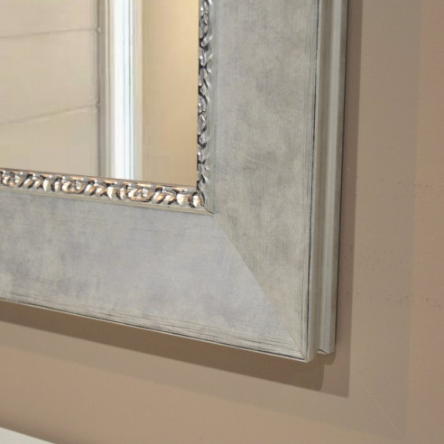 Repisa con cajones y Espejo Plateado