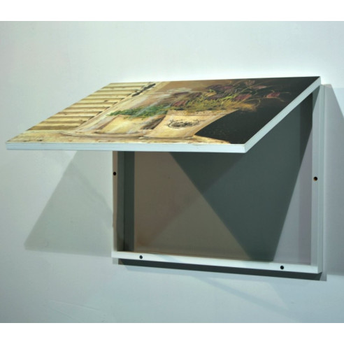 Cubre contador Blanco Jarrón Flores