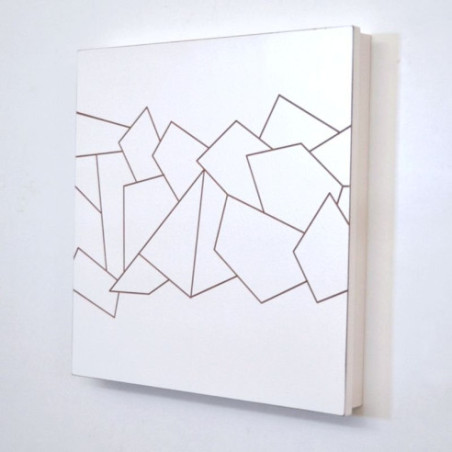 Cubre contador Blanco Grabado 49x49 cm.