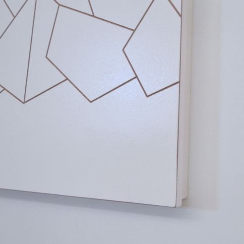 Cubre contador Blanco Grabado 49x49 cm.