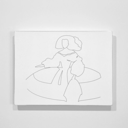 Cubre Contador blanco grabado Menina