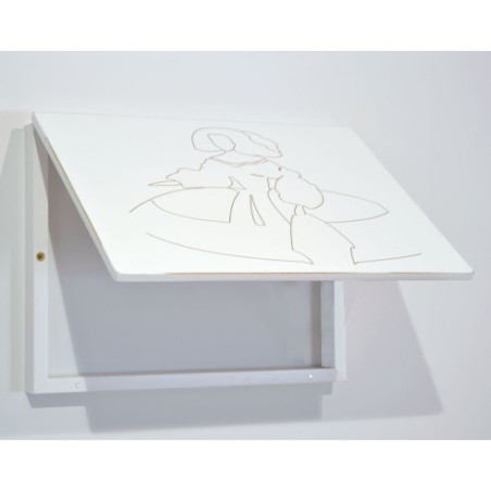 Cubre Contador blanco grabado Menina