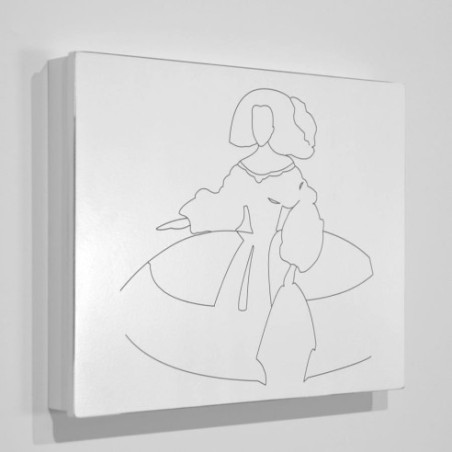 Cubre Contador blanco grabado Menina