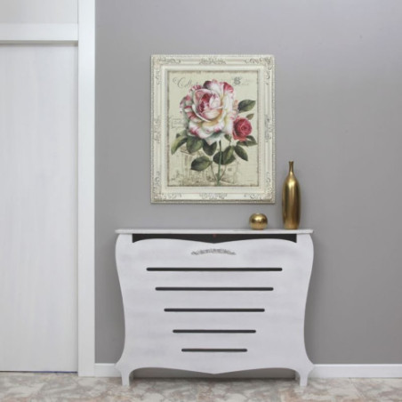 Cuadro Flor Tulipán marco Isabelino Marfil 90x75
