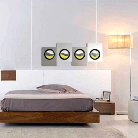 Cuadro aluminio-acero-pistacho