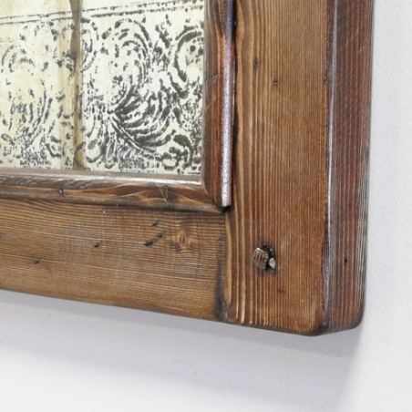 Dos cuadros flor con marco rústico