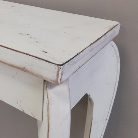 Mueble para entrada blanco decapé. Estilo vintage