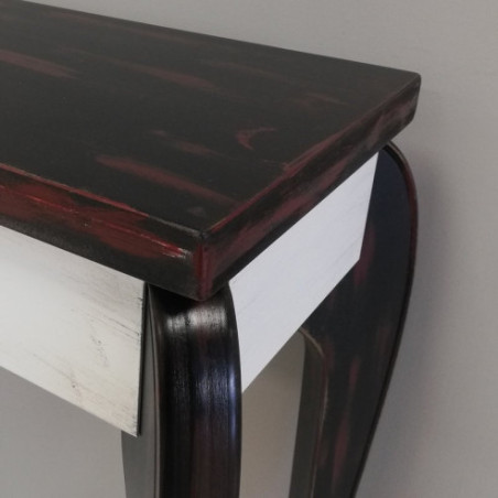 Mueble de entrada en negro y blanco Vintage