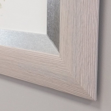 Mueble de entrada Fresno y blanco