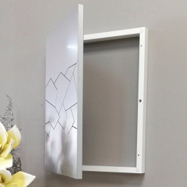 Tapa contador Plata y Blanco "Muro" 2