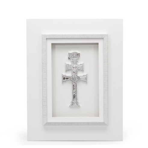 Cuadro con la Cruz de Caravaca en Plata