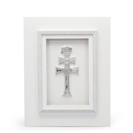 Cuadro con la Cruz de Caravaca en Plata