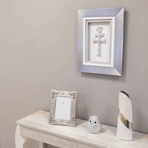 Cruz de Caravaca Plata y marco plata