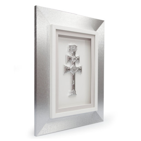 Cruz de Caravaca Plata y marco plata