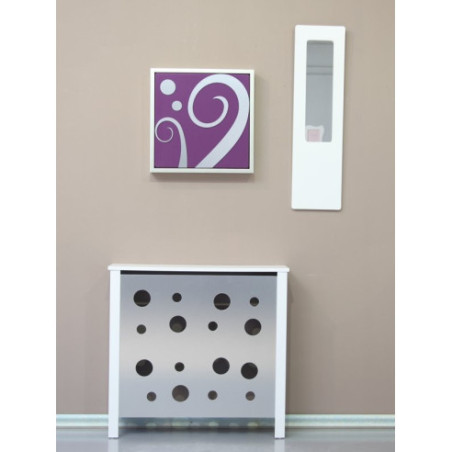 Cubre radiador Aluminio y Blanco para recta