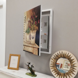 Cubre contador Blanco Jarrón Flores 2