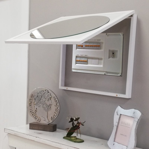 Espejo Cubrecontador Blanco 