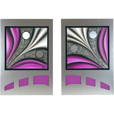 SET DOS CUADROS ACERO - MORADO