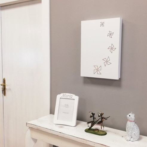 Cubre contador blanco grabado MOLINOS