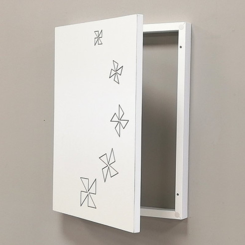 Cubre contador blanco grabado MOLINOS