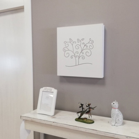 Cubre contador blanco Arbol con llavero interior