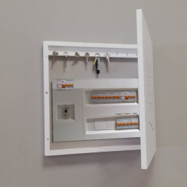 Cubre contador blanco MURO con colgadores llaves 2