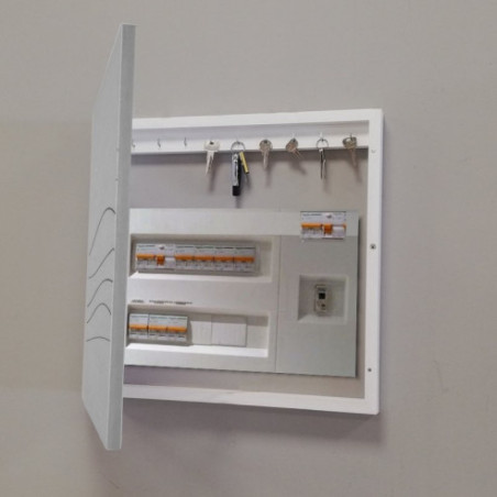 Cubre contador Aluminio plata ARBOL con llavero