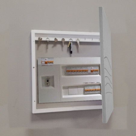 Cubre contador Aluminio plata ARBOL con llavero