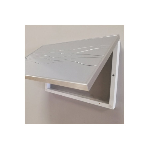 Cuadro Tapa contador luz horizontal cajón blanco con cuadro abstracto