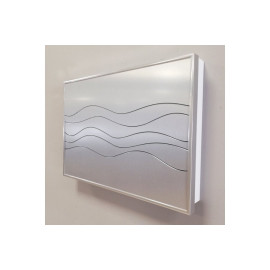 Tapa contador Simil Acero y Blanco