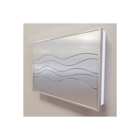 Tapa contador Simil Acero y Blanco