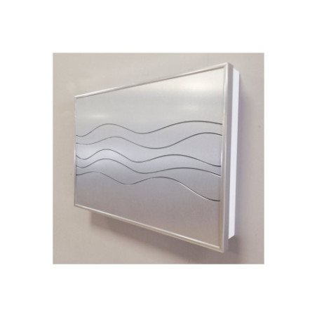 Tapa contador OLAS Simil Acero y Blanco