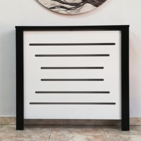 Cubrerradiador Blanco y Negro