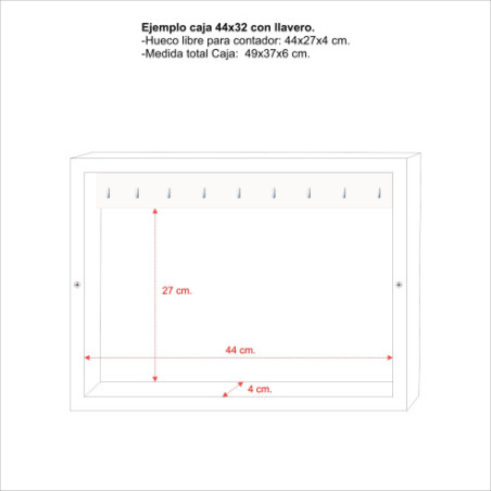 Cubre contador Aluminio plata ARBOL con llavero